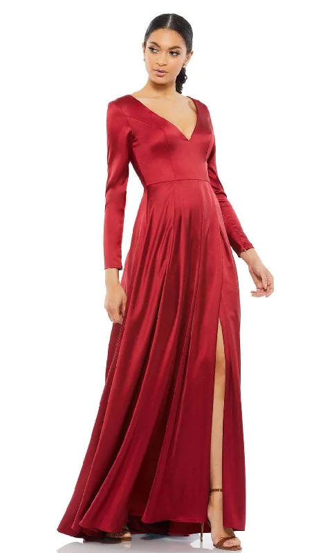 Sports Fitness Style Ieena Duggal - 26613 Long Sleeves Pleated A-line Gown