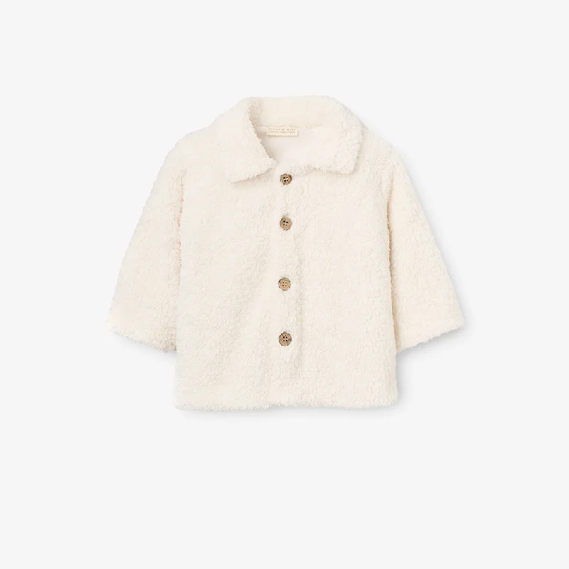 Comfortable Tops Whisper White Sherpa Teddy Coat