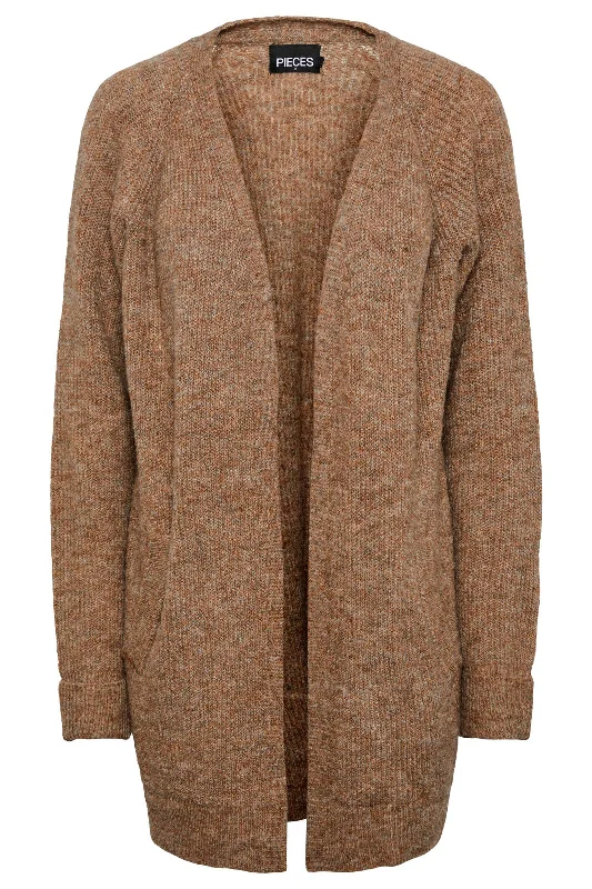 End Of The Year Pieces - PcEllen Ls Long Knit Cardigan - Fossil