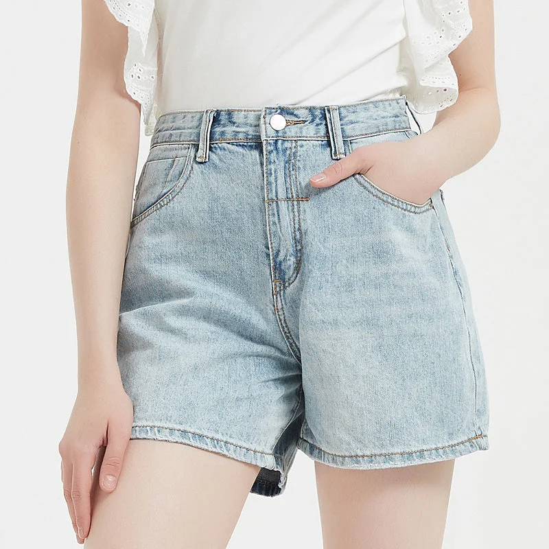 Elegant Comfort High Waist Loose Casual Slim Wholesale Denim Shorts Summer