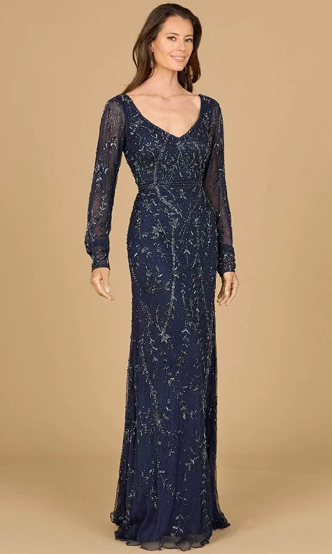 Innovative Design Lara Dresses 29120 - Bishop Sleeve Beaded Evening Gown