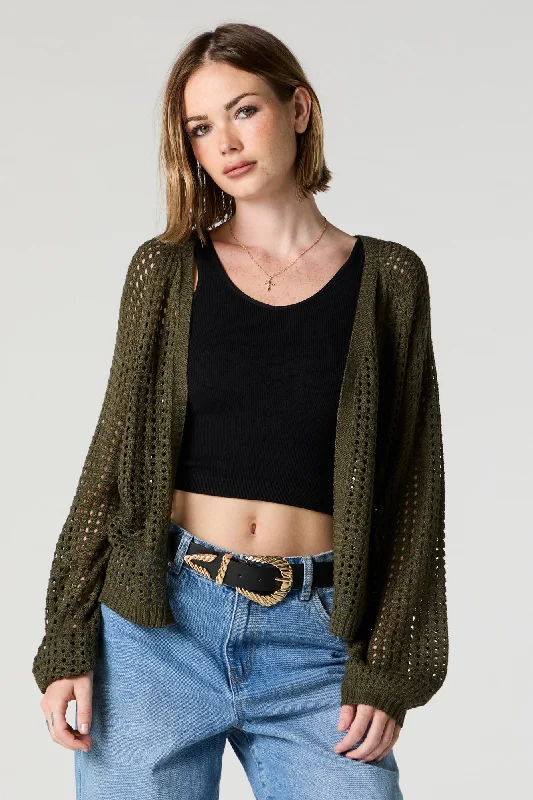 Renaissance Style Open Knit Cardigan