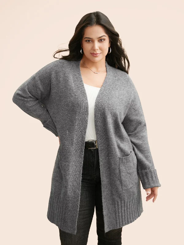 Chic Relaxation Airy Cozy Long Open Cardigan