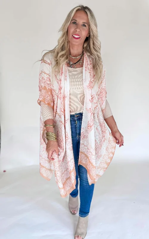 Casual And Versatile Aphrodite Paisley Kimono - Final Sale