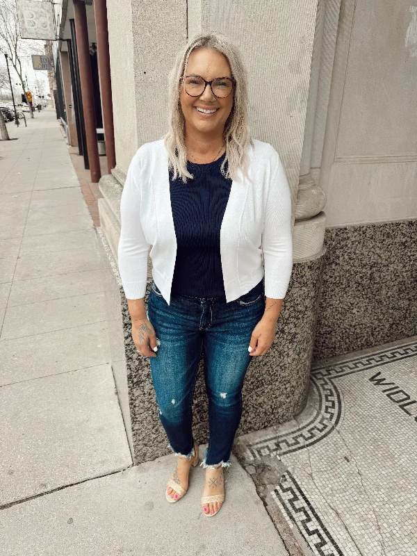 Unique Design Bolero White Cardigan