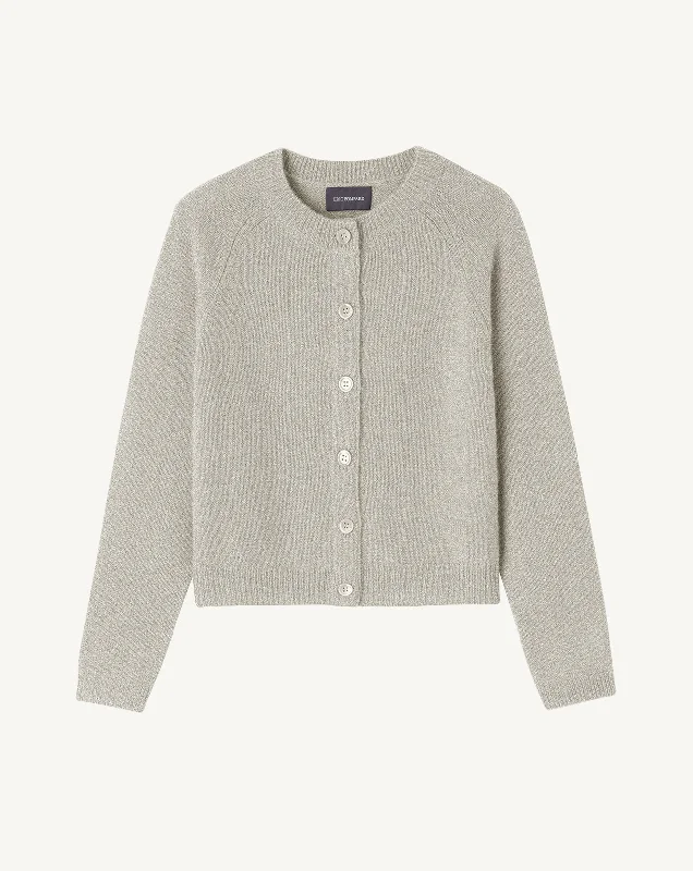 Retro Stripes Raglan-sleeved cardigan