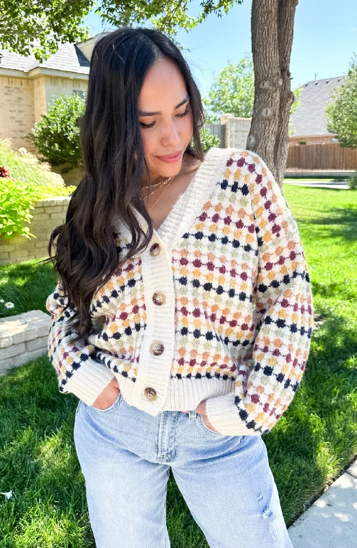 Cozy Chic Close To Heart Multicolored Boyfriend Cardigan