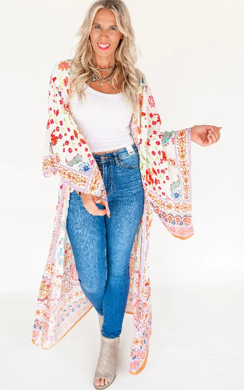 Mid-length Style Delphi Kimono - Final Sale