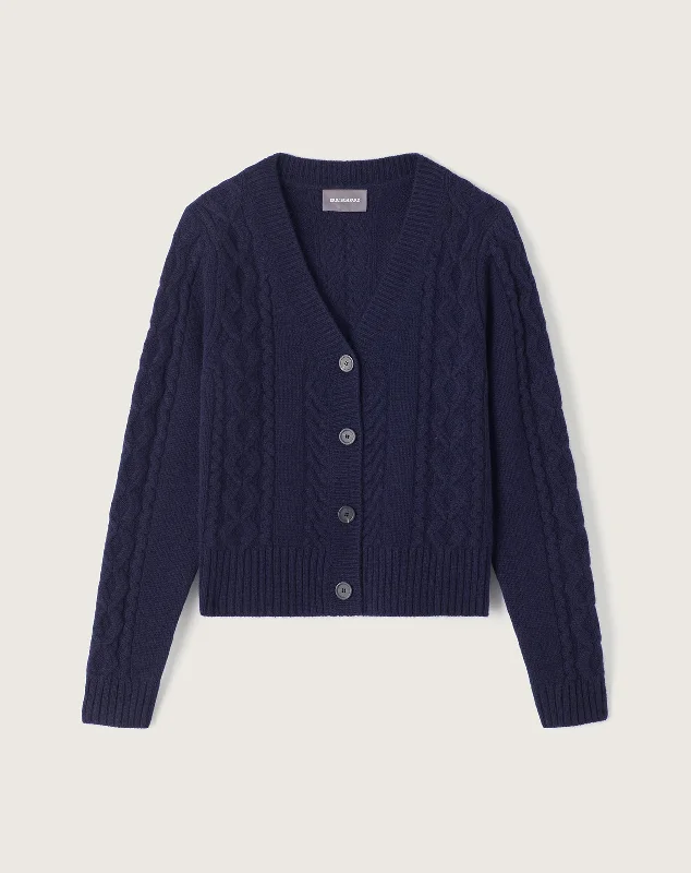 Sports High Waist Style Cable knit cardigan