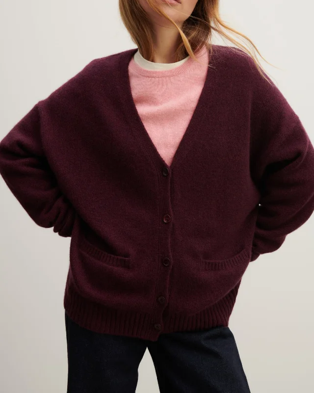 High waist design Oversized cardigan