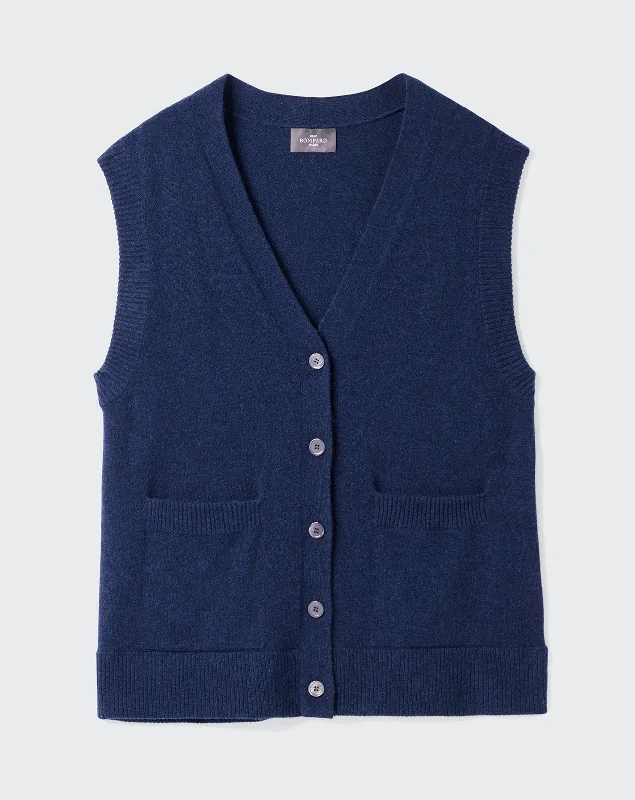 Street Sports Style Sleeveless cardigan with pockets