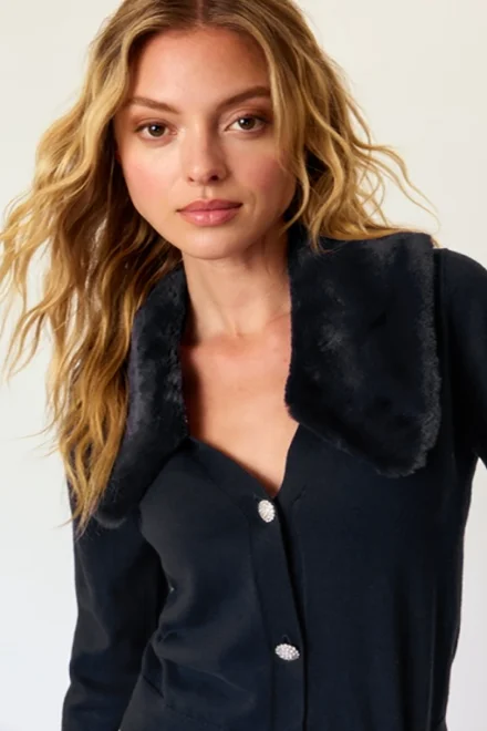 Sports litigation style J. Society Faux Fur Cardi