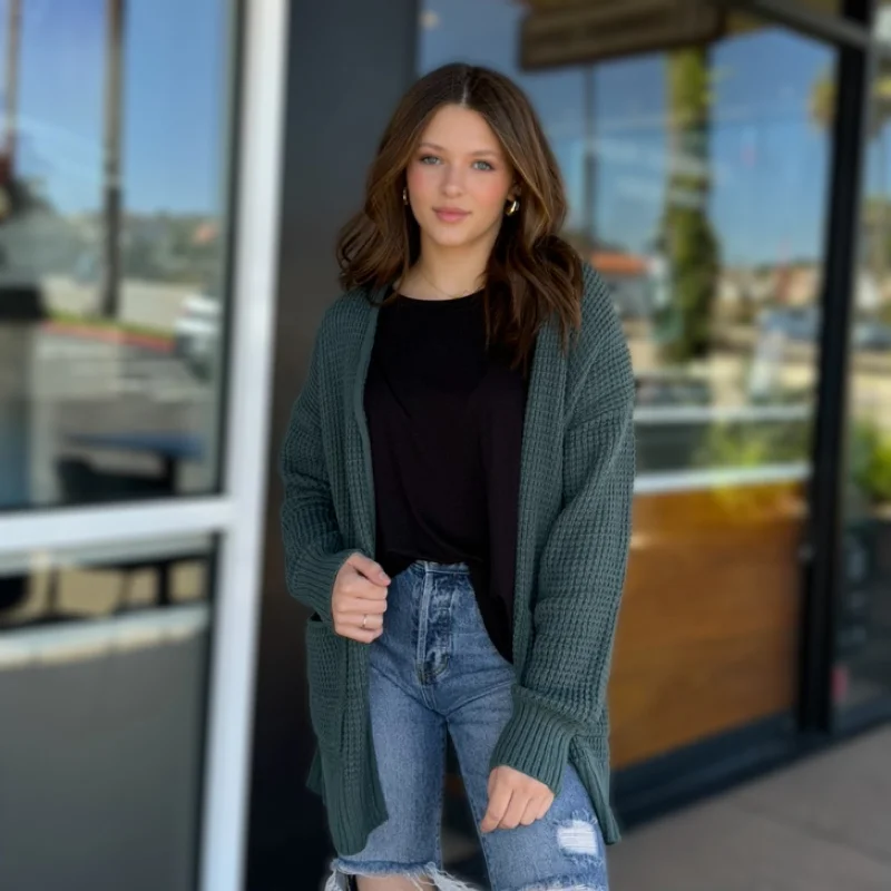 Low-key Luxury Let’s Chat Waffle Knit Cardigan ( 4 Colors! )
