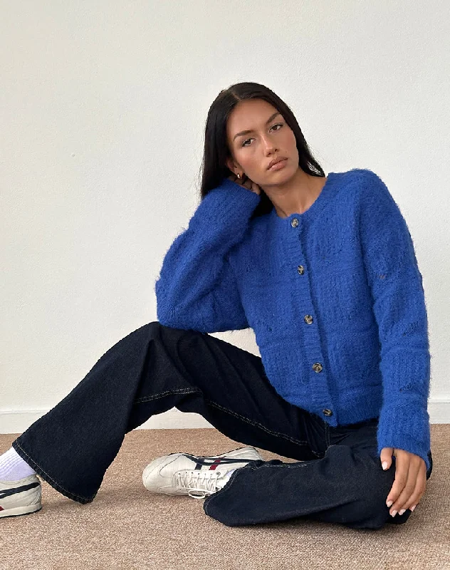 Low-key Luxury Luciana Cardigan in Cobalt Blue