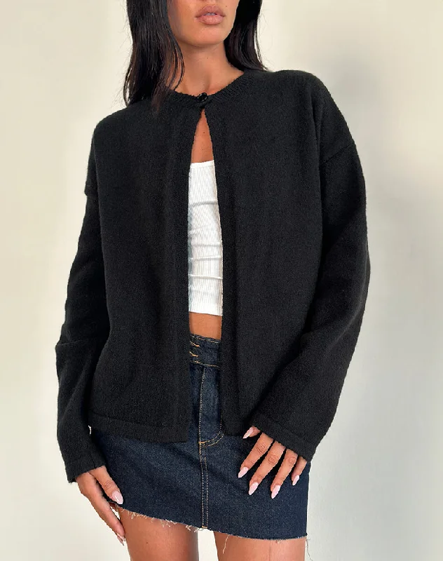 Multi-functional style Maureen Cardigan in Black