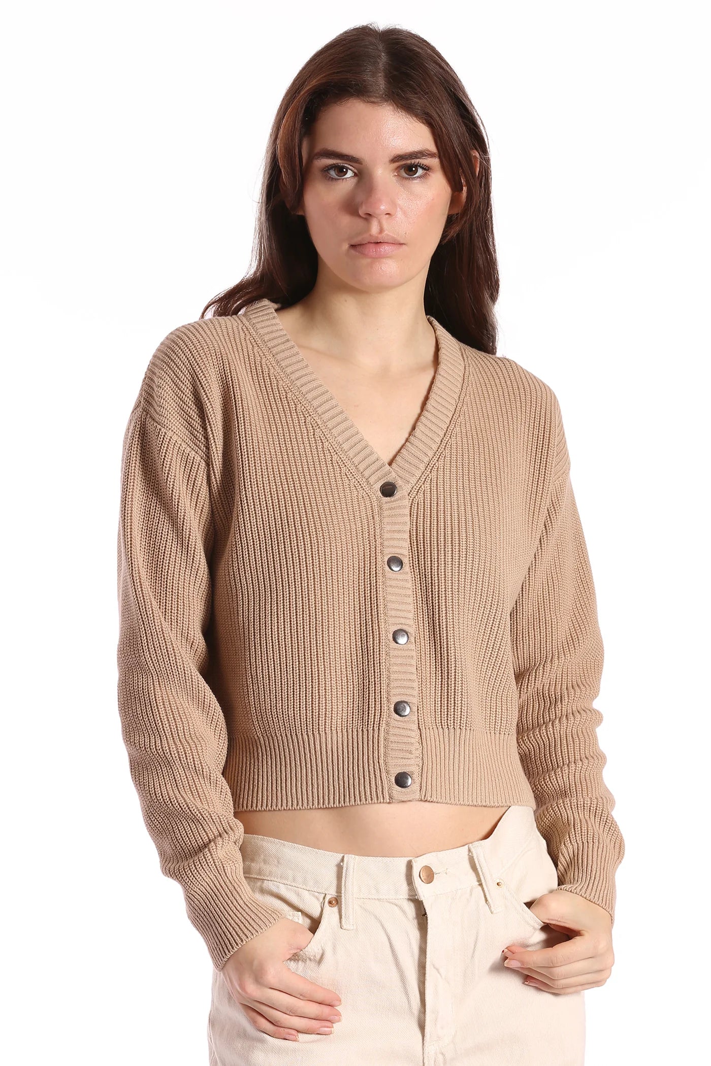 Sports Vitality Style Minnie Rose Shaker Cropped Cardigan