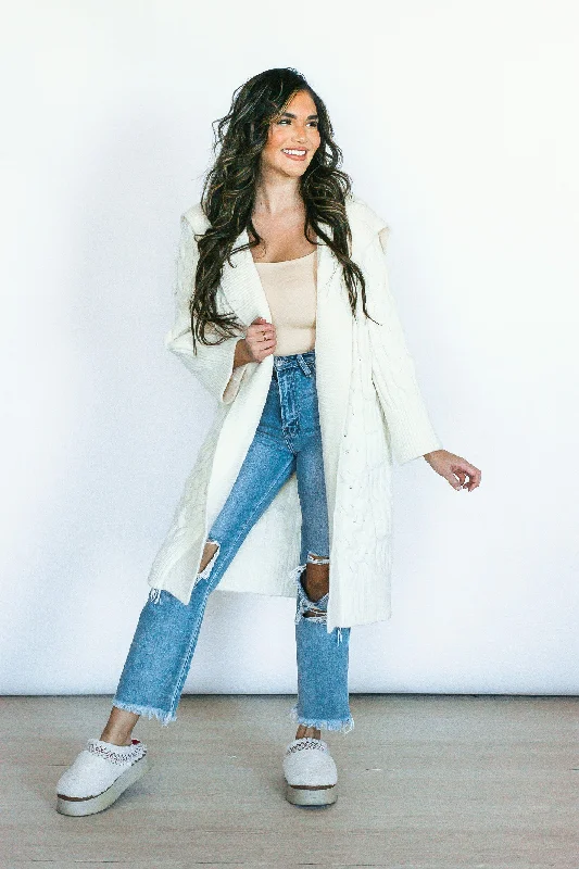 Breezy Style Nothing Left to Say Ivory Chunky Knit Cardigan