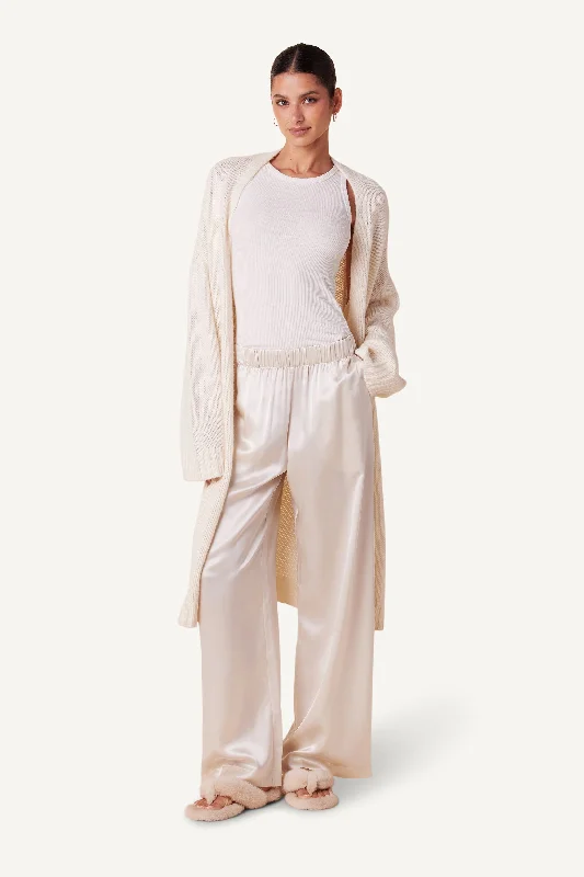 End Of The Year PERRY OPEN FRONT CASHMERE CARDIGAN | GARDENIA