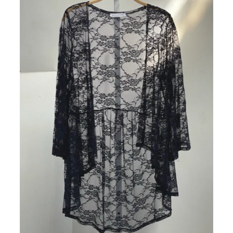 Elegant Style Simply Love Lace Cardigan Black