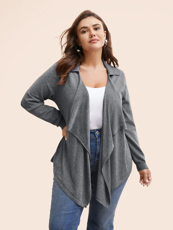 Relaxed Dresses Supersoft Essentials Solid Wool Blend Cardigan