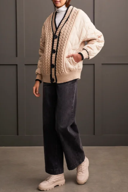 Party Wear Tribal Quilted Cardigan
