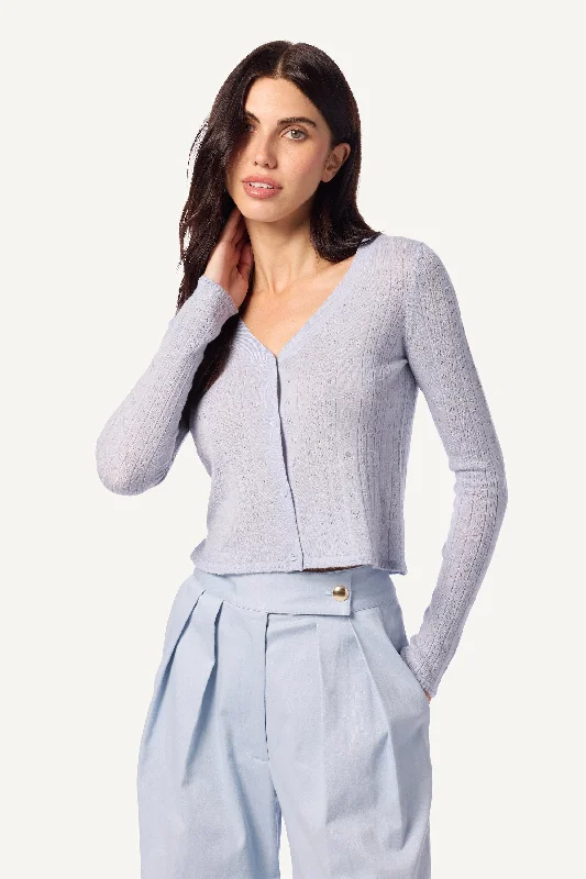 Free and comfortable VINCENT POINTELLE CASHMERE KNIT CARDIGAN | WHISPER