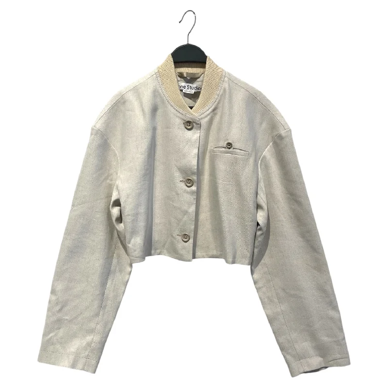 Acne Studios/Jacket/38/Linen/BEG/cropped bomber