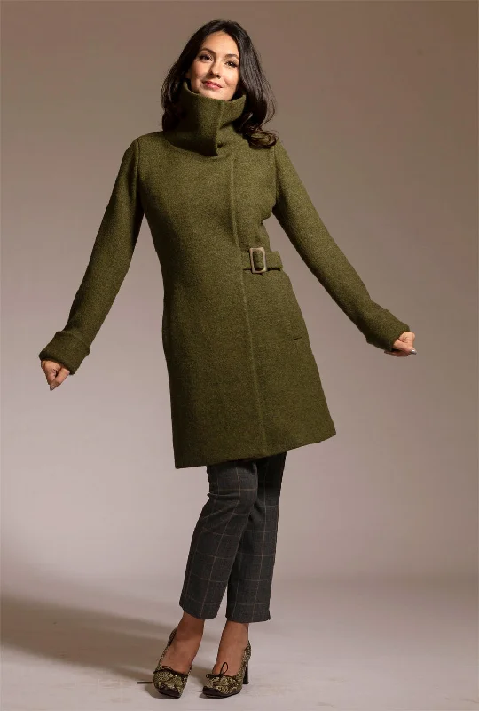 Sweet Breath COWL NECK COAT · loden