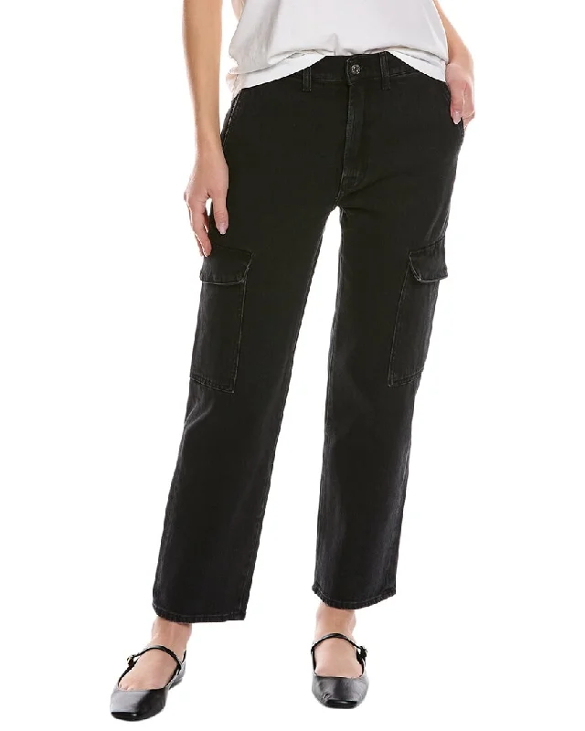 Sports Yoga Style 7 For All Mankind Black Cargo Jean