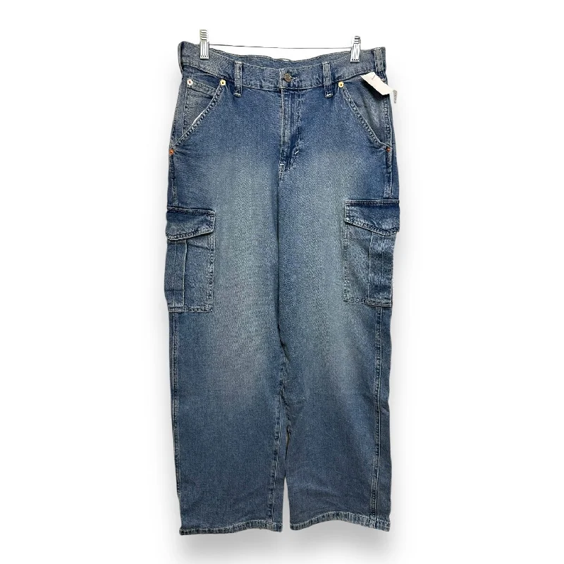 Personality Publicity 90s loose cargo Jeans Wide Leg By Gap In Blue Denim, Size: 6
