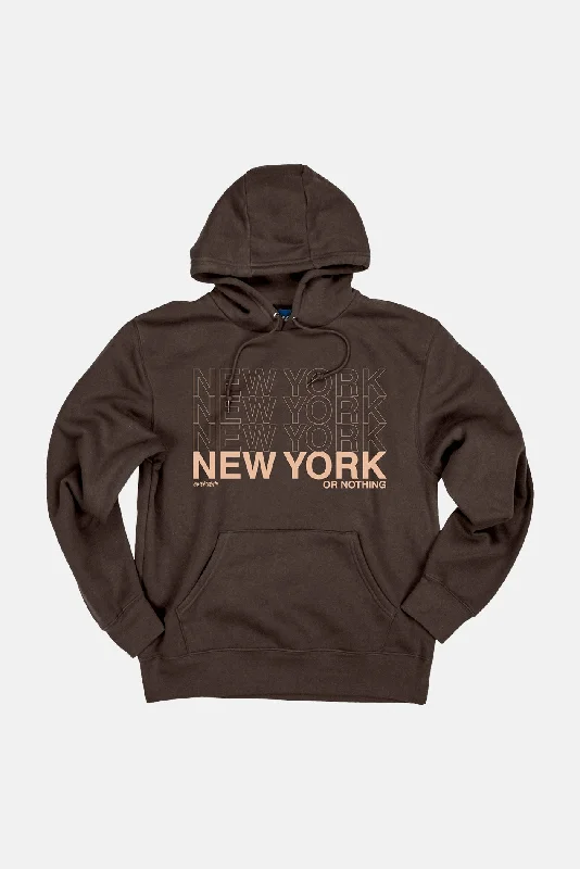 New York or Nothing Hoodie Chocolate