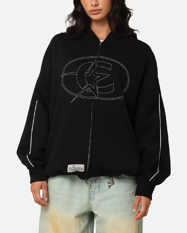 Exquisite Craftsmanship Carre C-Superstar Pipe Zip Hoodie Black