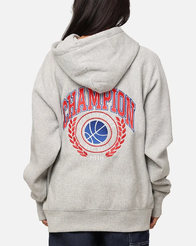 Classic style Champion Reverse Weave Field Basketball Hoodie Oxford Heather