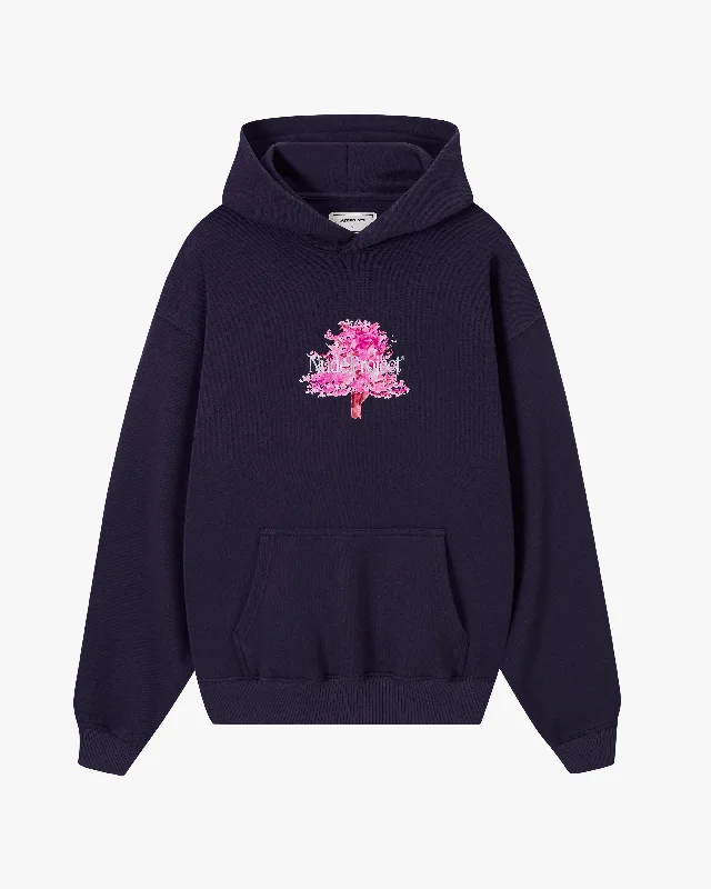 Cute Style FLEUR DE CERISIER HOODIE NAVY
