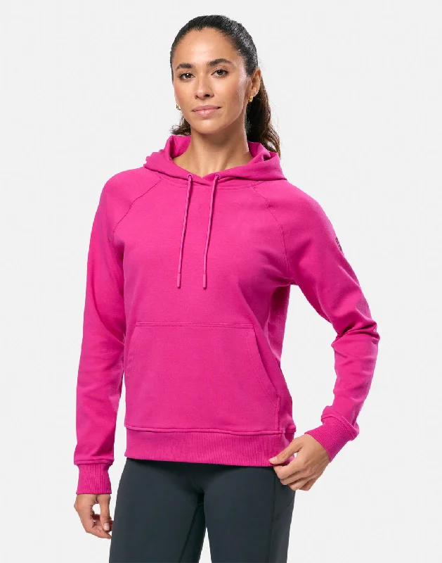 Stretch Design Chill Patch Hoodie in Electric Berry