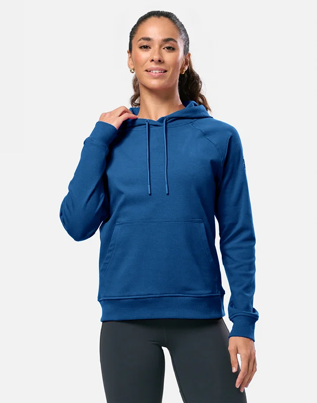 Exquisite Fabrics Chill Patch Hoodie in Petrol Blue
