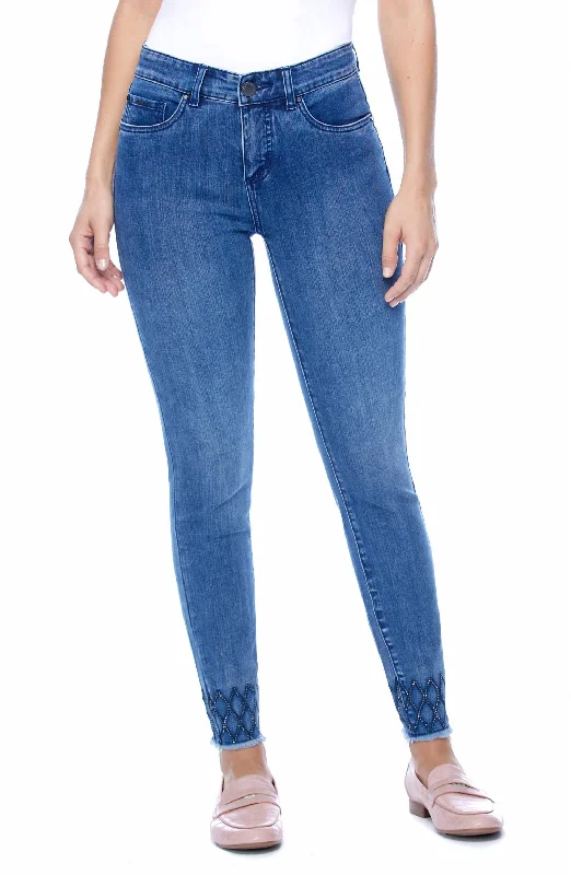 British Style Christina Ankle Jean In Dark Denim