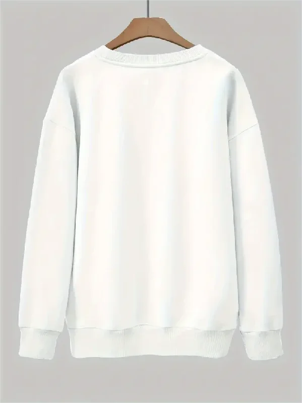 Romantic Temperament Christmas Dwarf Casual Long Sleeve Crew Neck Hoodie