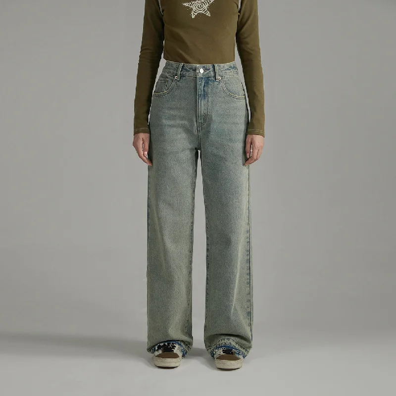 Warm Winter Series Wide Denim Daily Jeans