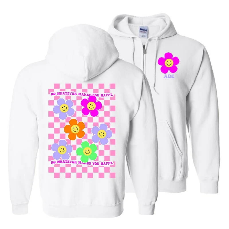 Elegant Design Make It Yours™ 'Do Whatever Makes You Happy' Front & Back Full Zip