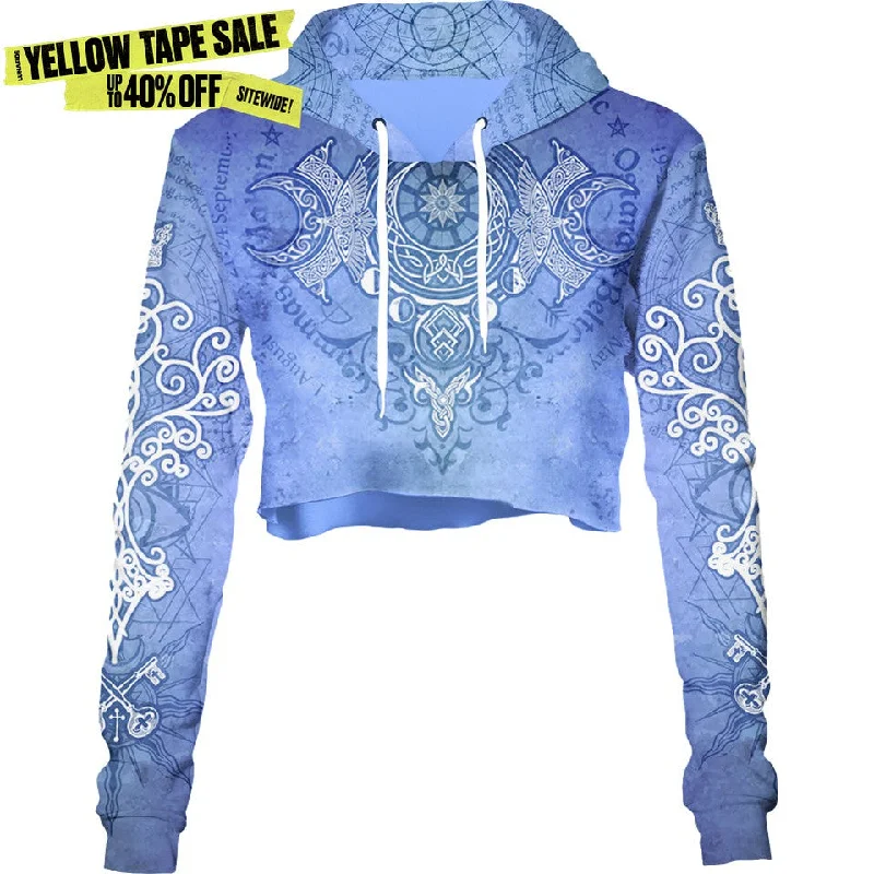 Editorial Design Esbat Crop Hoodie
