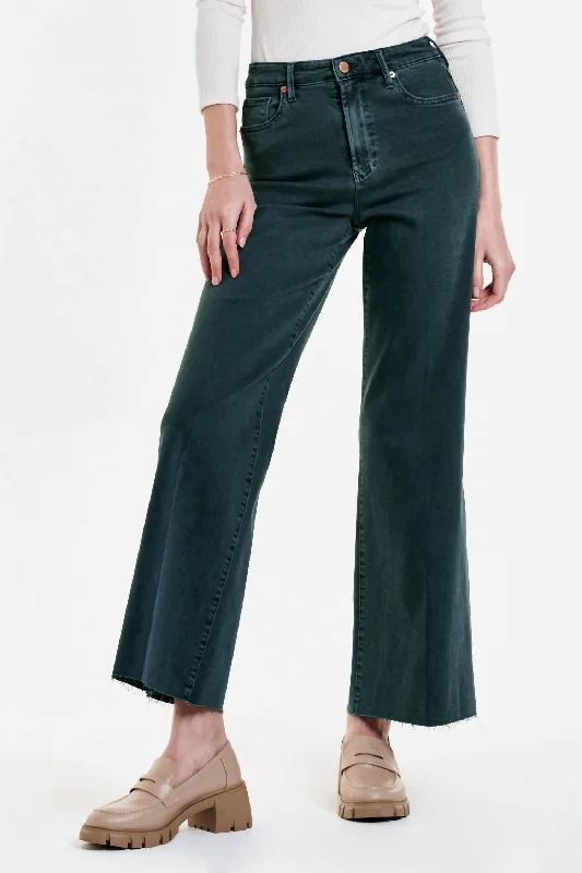 Elegant And Noble Fiona High Rise Wide Leg Jean In Ponderosa Pine
