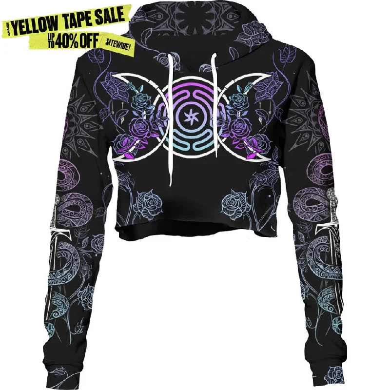 Noble And Elegant Hecate Crop Hoodie - Limited