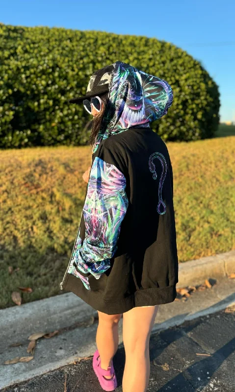 Personalized Wear Hypnagogia Zip Up Hoodie with Faux Fur in the hood
