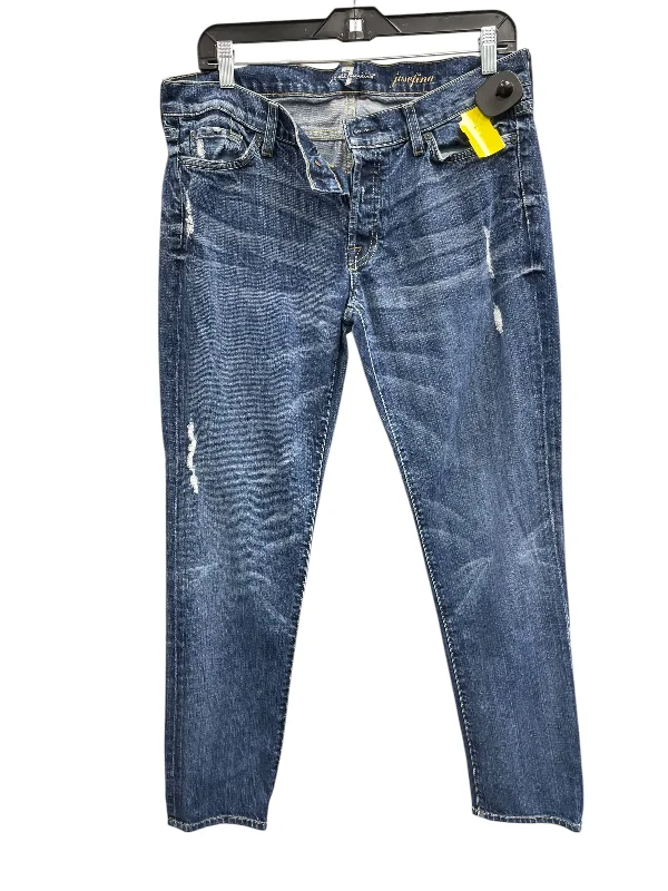 Sports Jumpsuit Jeans Boot Cut By 7 For All Mankind In Blue Denim, Size: 8