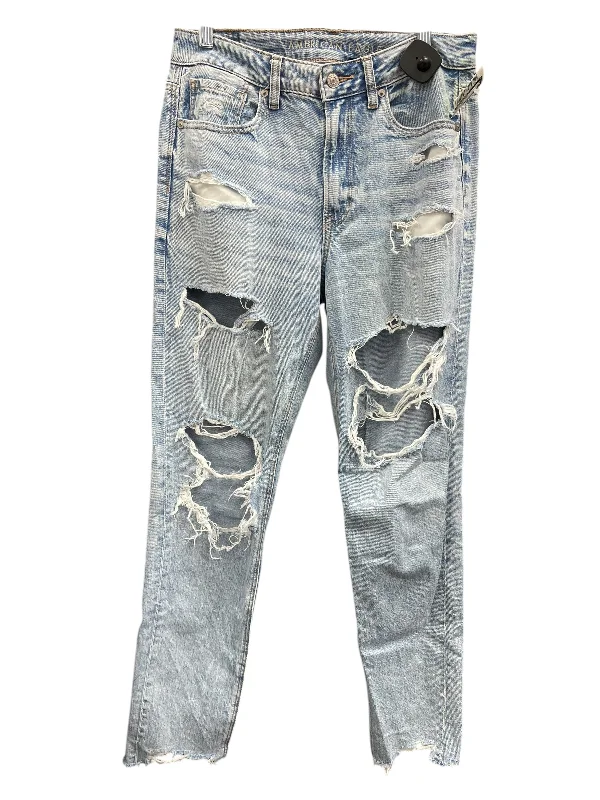 Windbreaker fashion Jeans Boot Cut By American Eagle In Blue Denim, Size: 6