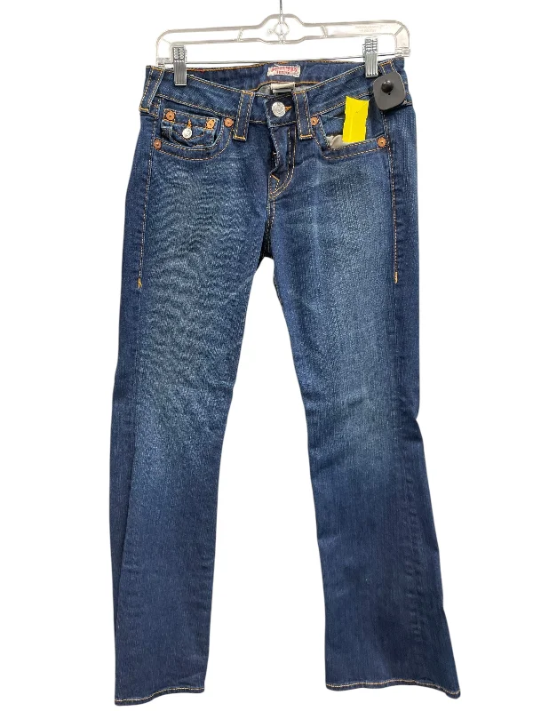Street Sports Shoes Jeans Boot Cut By True Religion In Blue Denim, Size: 8