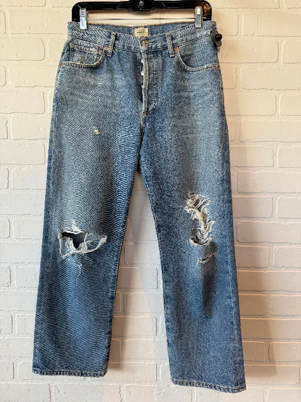 Warm And Comfortable Jeans Cropped By Citizens Of Humanity In Blue Denim, Size: 2