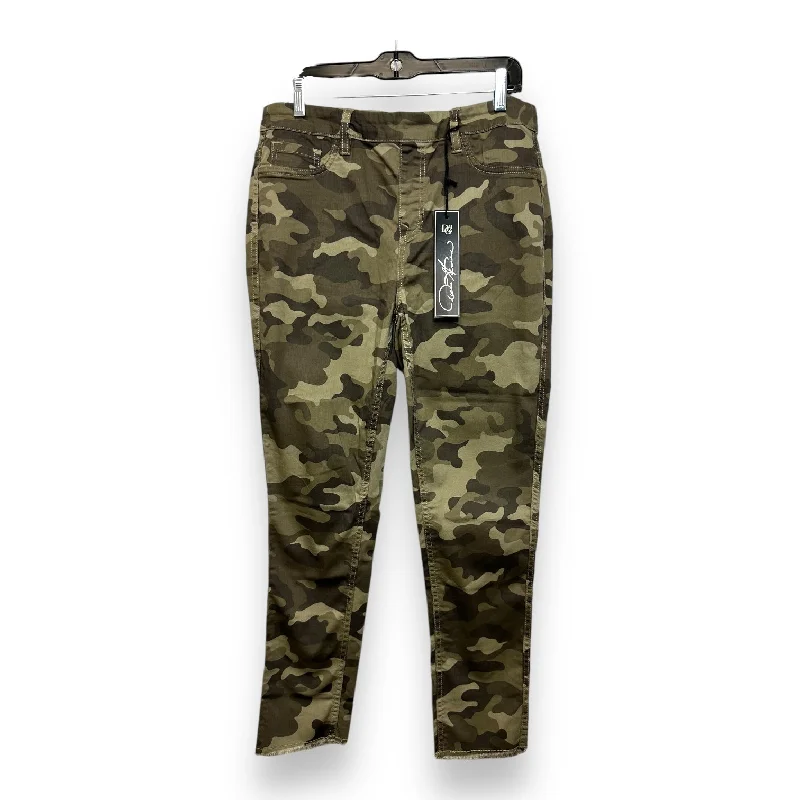 Retro Style Jeans Cropped By Diane Gilman In Camouflage Print, Size: 8