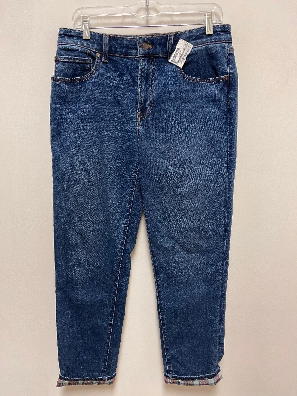 Design And Tailoring Jeans Cropped By Talbots In Blue Denim, Size: 6